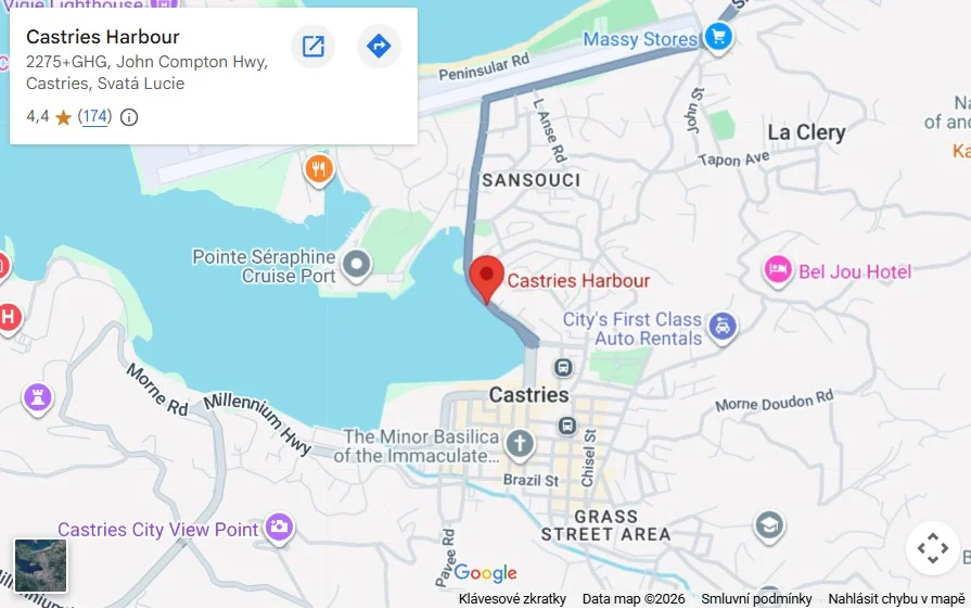 Mapa Castries